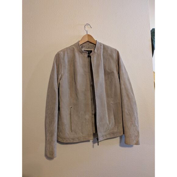 style and Co cream genuine leather jacket size L - Picture 6 of 7